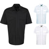 Mens Premier Short Sleeve Easy Care Plain Airline Pilot Uniform Flight Shirt
