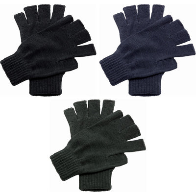 Adult Unisex Regatta Winter Warm Half Finger Fingerless Mitts Gloves