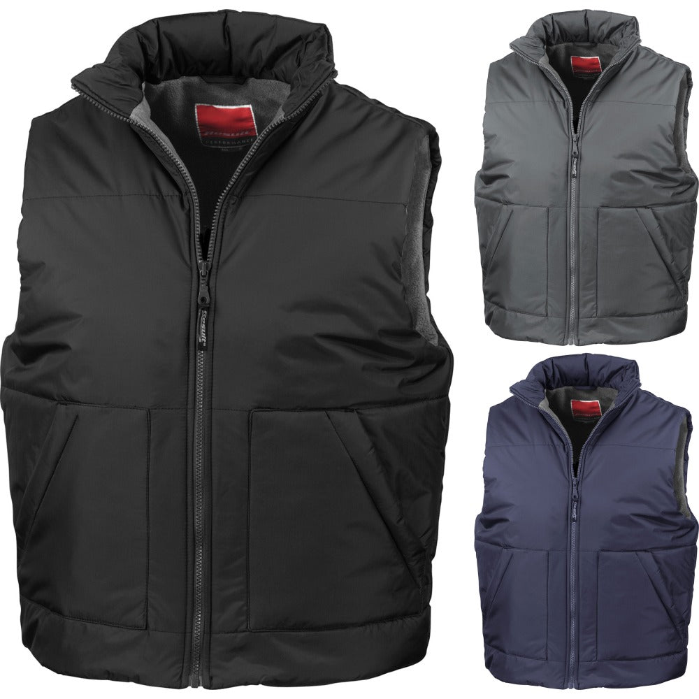 Mens Result Adventure Winter Fleece Lined Body Warmer Jacket Coat