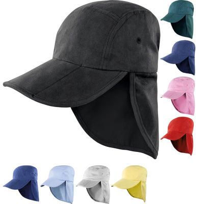 Mens Result 100% Plush Cotton Neck Back Protection Fold Up Legionnaire Cap Hat