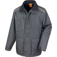 Mens Result Work Guard Vostex  Long Microfleece Lined Jacket Coat