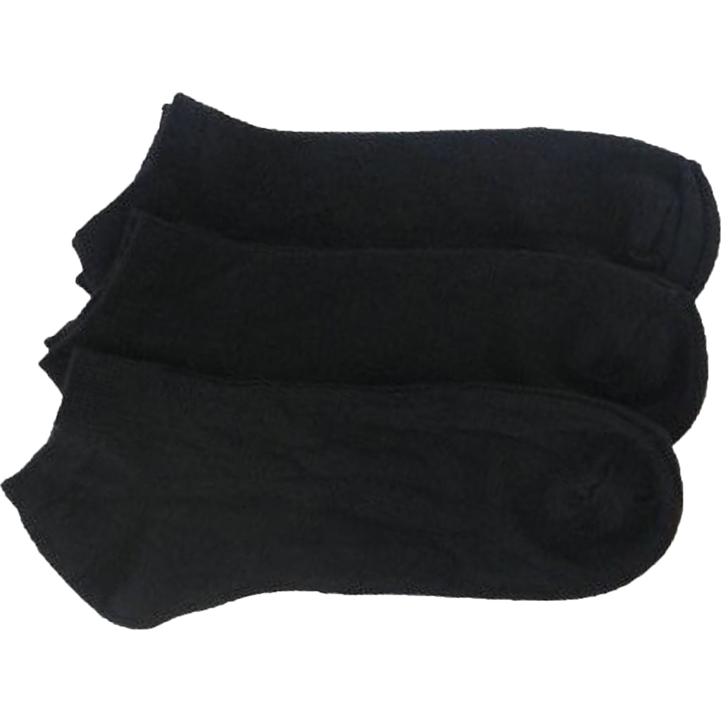 6 x Mens Cushion Sole Black Cotton Rich Trainer Ankle Liner Short Sport Socks