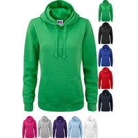 Ladies Women Russell Cotton Rich Colour Authentic Hooded Hoodie Sweatshirt Top