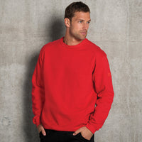Mens Russell Heavy Duty Crew Neck Colour Cotton Rich Sweatshirt Top (XS to 4XL)