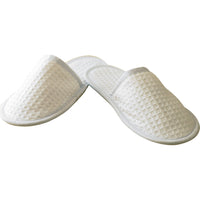 Unisex Adult Towel City Waffle Material Closed Toe Mule Terry Slippers