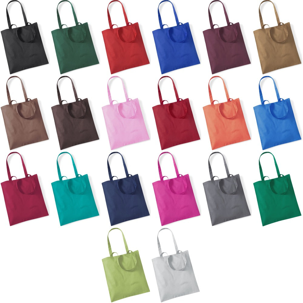 Westford Mill Promo Hand Shoulder 100% Cotton Colour Tote Bag