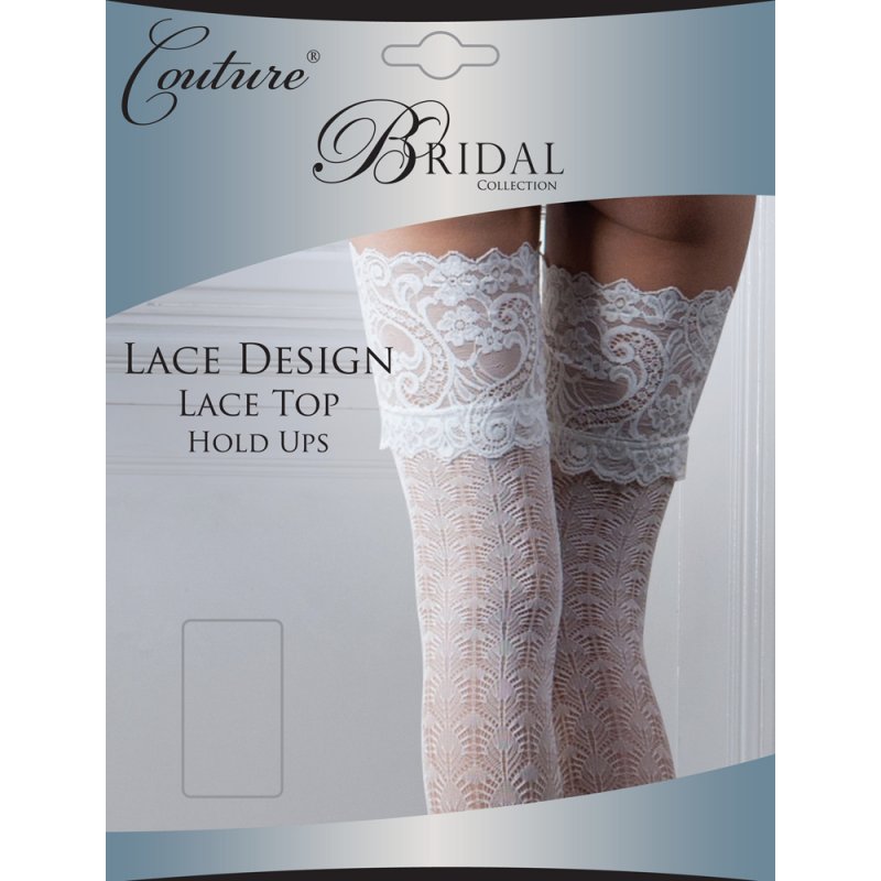 Ladies Women Couture Bridal Wedding Sexy Lace Design Lace Top Hold Up