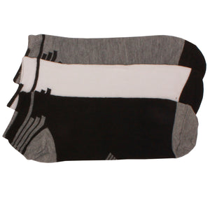 6 x Mens Bar Design Pattern Cotton Rich Trainer Liner / Ankle Socks
