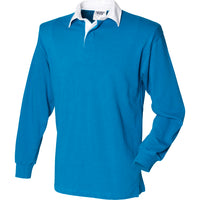 Mens Long Sleeve Original Rugby 100% Cotton Collar Neck Shirt