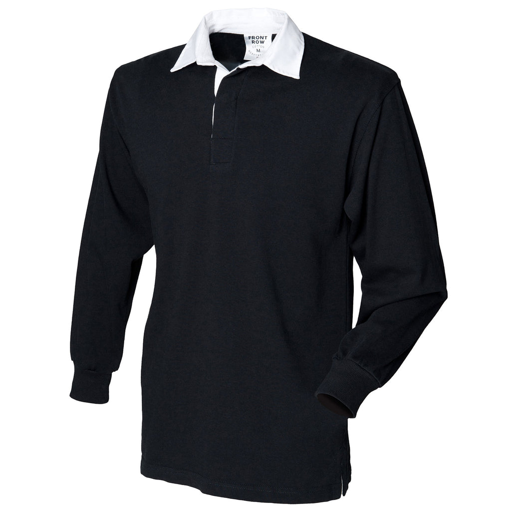 Kids Children Boy Girl Long Sleeve Plain Rugby 100% Cotton Collar Shirt