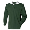 Kids Children Boy Girl Long Sleeve Plain Rugby 100% Cotton Collar Shirt