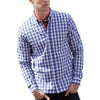 Mens Checked Chequered Check Square 100% Cotton Long Sleeve Shirt Top
