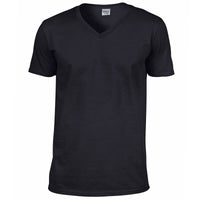 Mens Gildan Softstyle V Neck Short Sleeve Plain Colour Cotton T Shirt