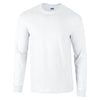 Mens Adult Gildan Ultra Cotton Long Sleeve Rib Cuff Colour Plain T shirt Top