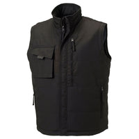 Mens Russelll Heavy Duty Sleeveless Full Zip Gilet Top (XS to 4XL)