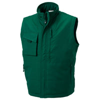 Mens Russelll Heavy Duty Sleeveless Full Zip Gilet Top (XS to 4XL)