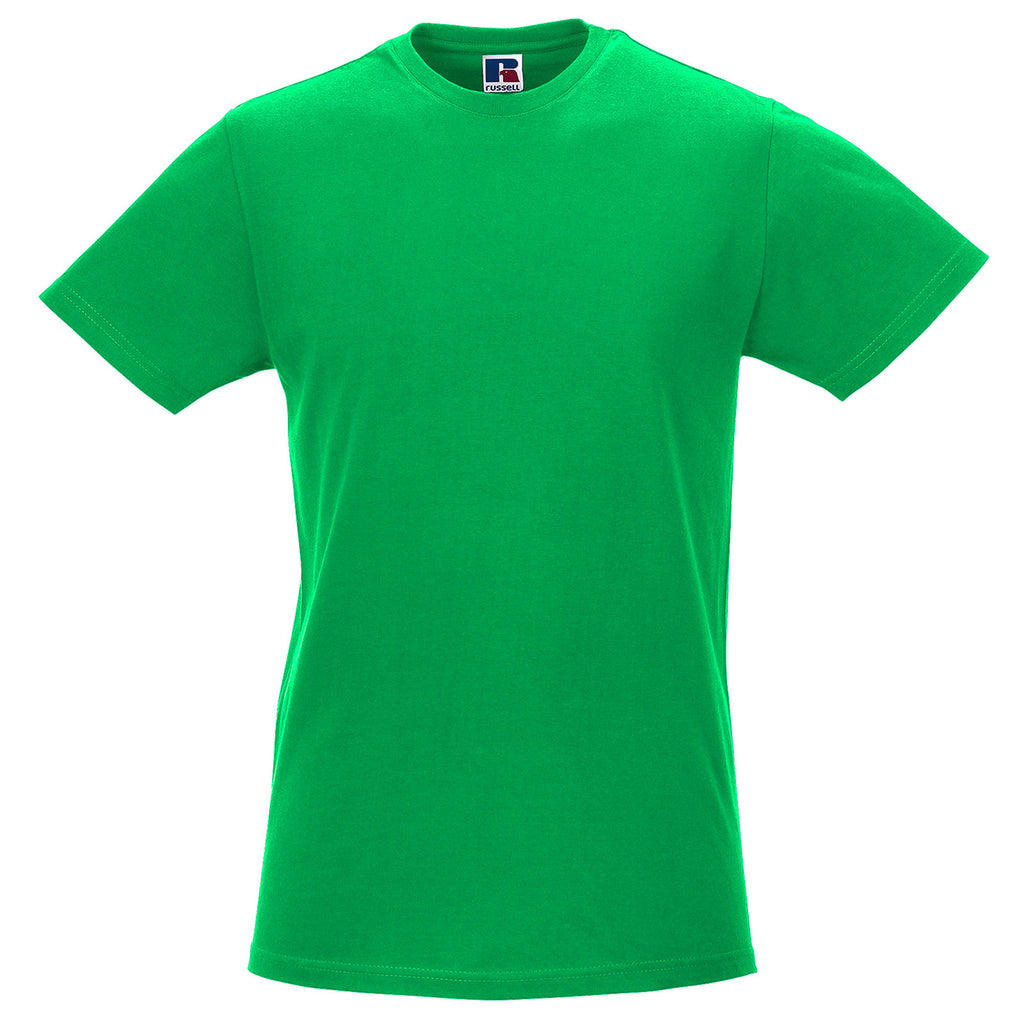 Mens Russell Slim 100% Cotton Colour Short Sleeve T Shirt Top