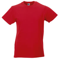 Mens Russell Slim 100% Cotton Colour Short Sleeve T Shirt Top