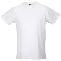 Mens Russell Slim 100% Cotton Colour Short Sleeve T Shirt Top