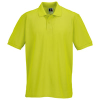 Mens Russell Classic 100% Cotton Colour Pique Polo Neck Collar Shirt Top