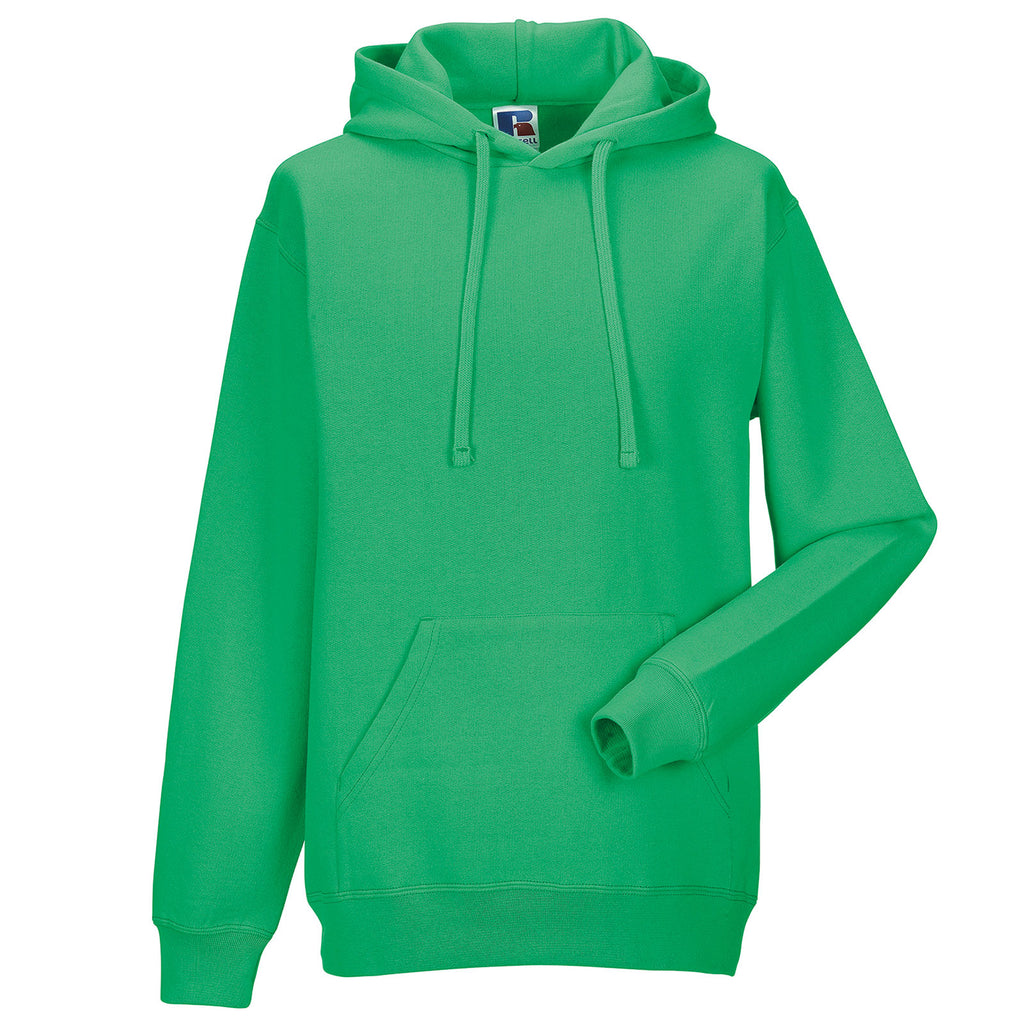 Mens Russell Hooded Hoodie Colour Cotton Blend Straight Cut Sweatshirt Top