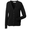 Ladies Women Russell Collection Cotton Blend V Neck Knitted Cardigan Top