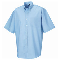Mens Russell Collection Short Sleeve Oxford Cotton Rich Ultra Smart Shirt