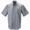 Mens Russell Collection Short Sleeve Oxford Cotton Rich Ultra Smart Shirt