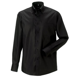 Mens Russell Collection Long Sleeve Utimate Non Iron 100% Cotton Shirt