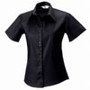 Ladies Women Russell Collection Short Sleeve Ultimate Non-Iron 100% Cotton Shirt