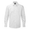 Mens Russell Collection Long Sleeve Herringbone Cotton Rich Tailored Fit Shirt