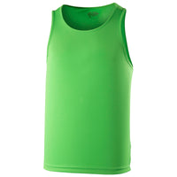 Mens AWDis 100% Polyester Plain Gym Sport Sleeveless Vest Singlet Tank Top