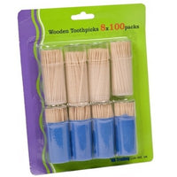 800 x Wooden Wood Tooth Pick Cocktail Stick in Case