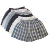 12 x Woven Classic Cotton Blend Loose Boxer Shorts with Elastic Waist Band