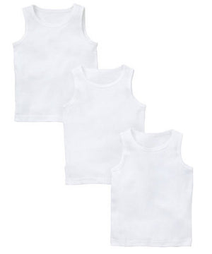 2 x Boy Kid Plain 100% Cotton Sleeveless Tank Top Vest