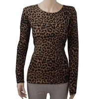 BRITWEAR® Ladies Leopard Skin Design Pattern Print Long Sleeve T Shirt