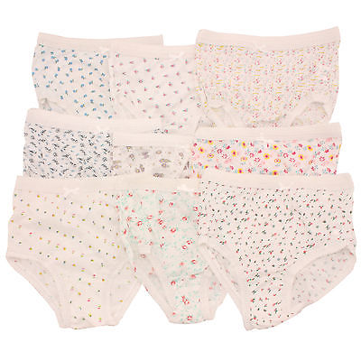 12 x Ladies Women 100% Cotton Full Briefs Pastel Underwear Lingerie Mama