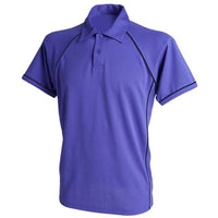 Mens Finden Hales Piped Performance Polo Neck Shirt Collar Shirt Top