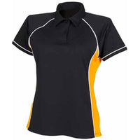 Ladies Women Finden Hales Piped Performance Polo Neck Shirt Collar Shirt Top