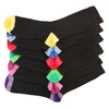 6 x Ladies Women Cotton Rich Chain Store Design Coloured Heel & Toe Socks