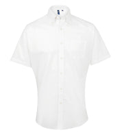Mens Premier Signature Oxford Short Sleeve Cotton Rich Professional Smart Shirt