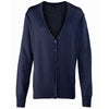 Ladies Women Premier Button Through Knitted V Neck Knit Cardigan Top