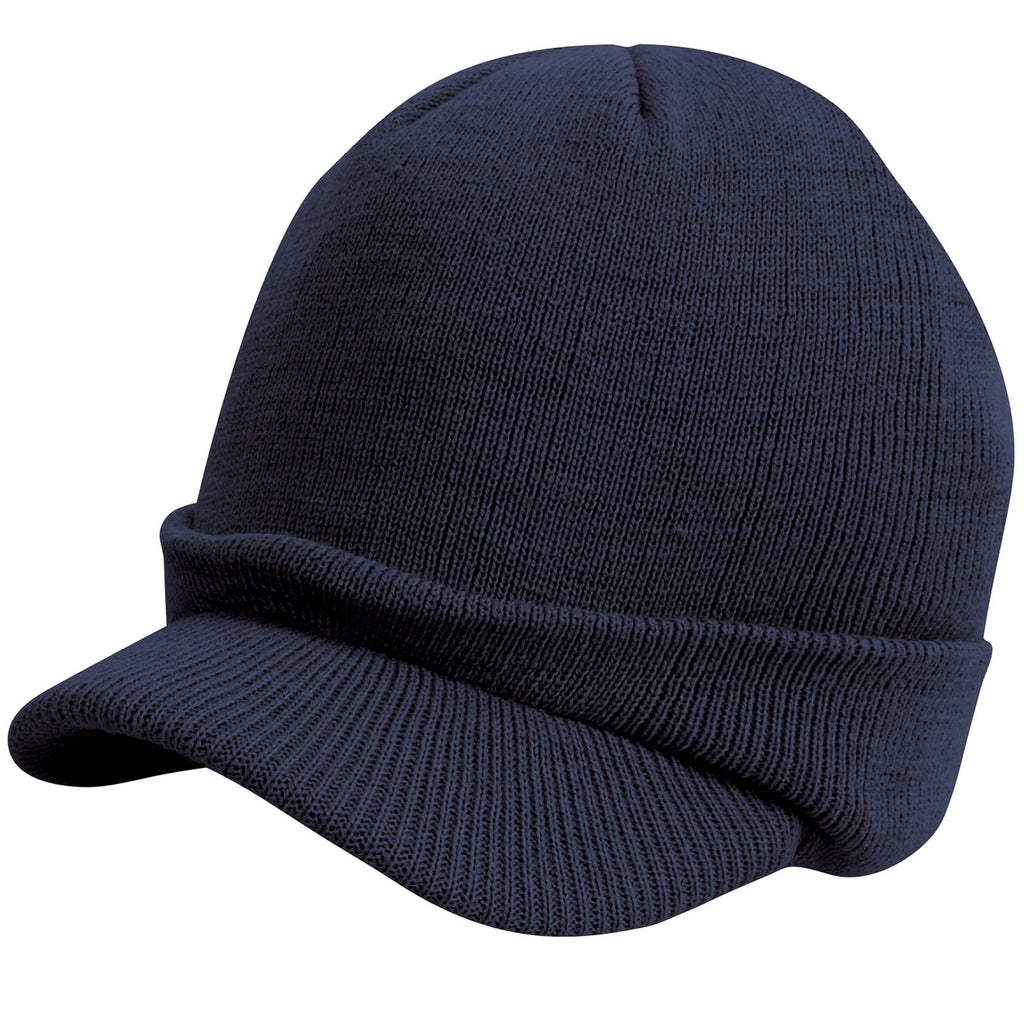 Mens Result Esco Army Heavy Knit Knitted Double Thickness Colour Warm Hat