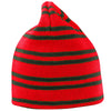 Mens Result Team Reversible Slouch Stripe Stripey Design Beanie Hat