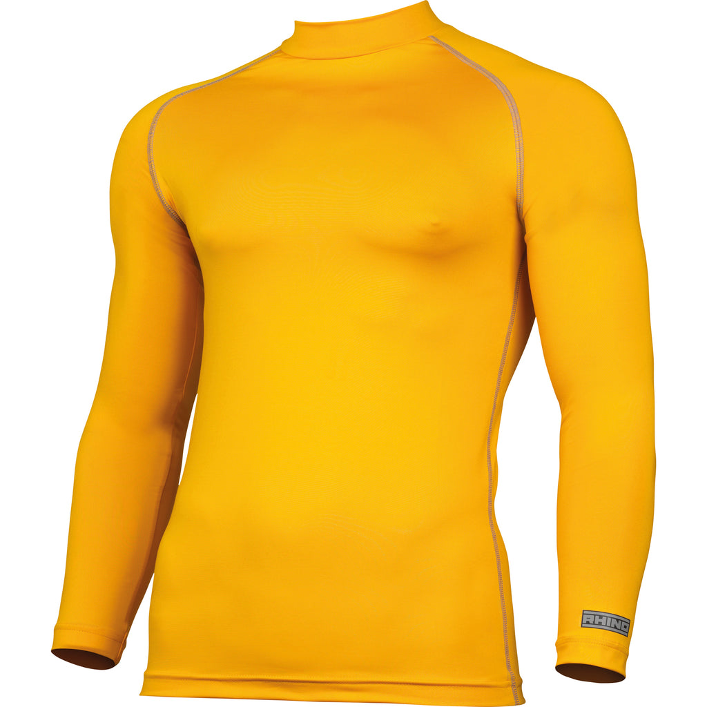 Mens Rhino Thermal Warm Lightweight Colour Baselayer Turtleneck Long Sleeve Top