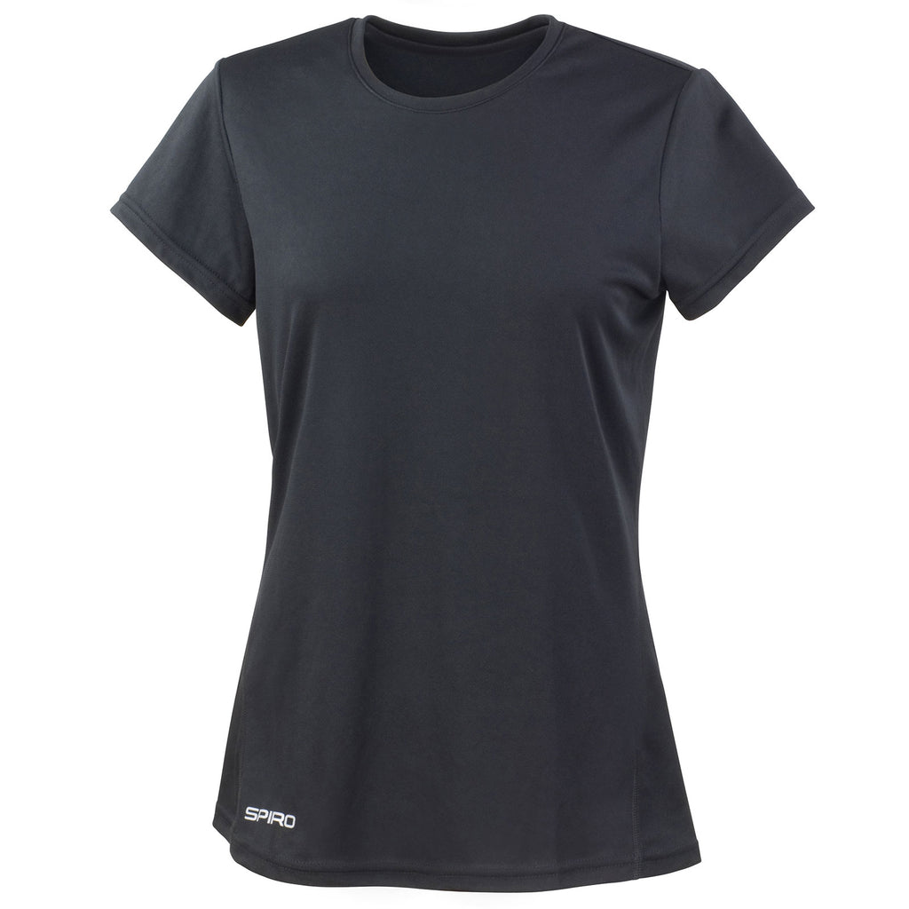Ladies Women Spiro Quick Dry Lightweight Short Sleeve T Shirt Top