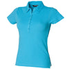 Ladies Women SF Short Sleeve Stretch Cotton Rich Polo Neck Collar Shirt Top