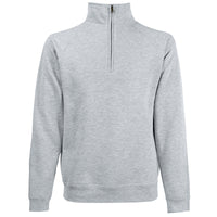 Mens Fruit of the Loom Classic Cotton Rich 1/4 Zip Neck Sweat Shirt Top