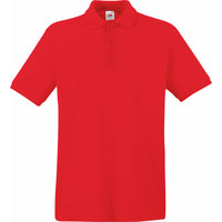 Men Fruit Loom 100% Cotton Plain Premium Polo Neck Collar Short Sleeve Shirt Top
