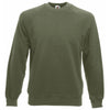 Mens Fruit of the Loom Classic Cotton Rich Raglan Sleeve Plain Sweatshirt Top